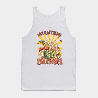 "Let Happiness Bloom" Western Retro Aesthetic Tank Top